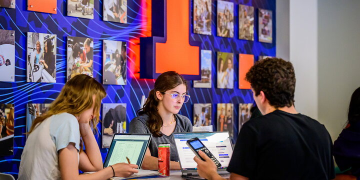 Illinos students studying.